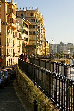 High angle view of cars parked on a street, Spain