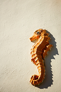 Close-up of carving on the wall