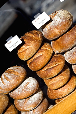 Close-up of stacks of breads