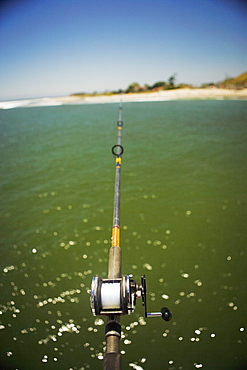 Close-up of a fishing pole