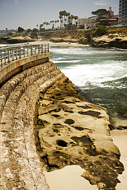 High angle view of a reef, La Jolla Reef, San Diego, California, USA