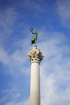 Low angle view of a column, Union Square, San Francisco, California, USA