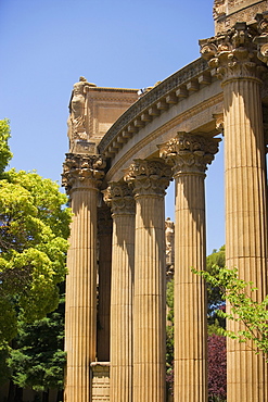 Low angle view of ornate columns