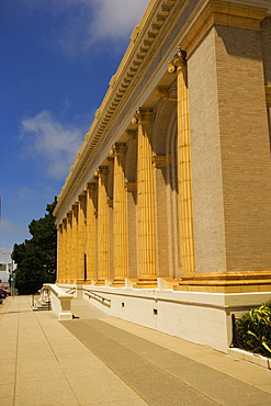 Sidewalk in front of a building