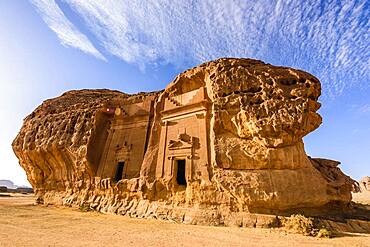 Hegra, also known as Madaﾒin Salih, or Al-?ijr, archaeological site, Nabatean carved rock cave tombs