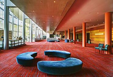 A large open space in a hospitality or business venue, conference centre hotel, public space.