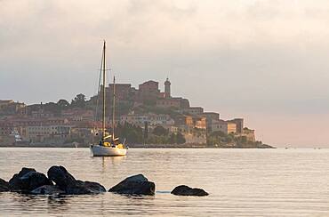 View to Portoferraio at dawn, Island of Elba, Italy