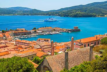 View over Portoferraio, Island of Elba, Italy