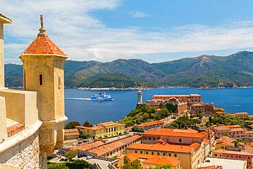 View over Portoferraio, Island of Elba, Italy