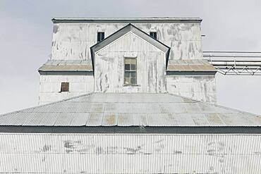 Grain silos, buildings in rural Washington