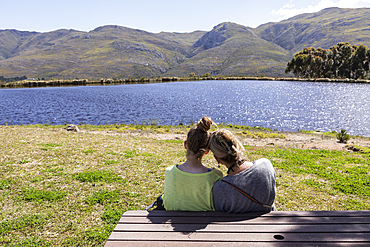 Mother and teen daughter, Stanford Valley Guest Farm, Stanford, Western Cape, South Africa.