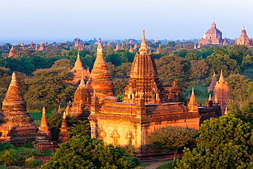 Stupas in the Bagan Archaeological Zone in Bagan, Myanmar, Bagan, Myanmar