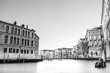 View of canal lined with historic houses, Venice, Italy, Venice, Italy