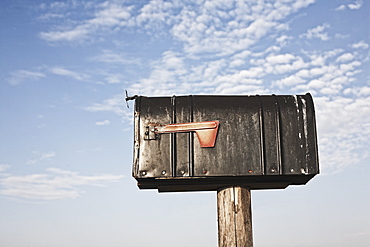 Mailbox On a Wooden Post, Washington, United States of America