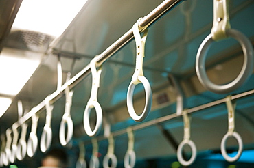 Handles on Mass Transit Vehicle, Beijing, China