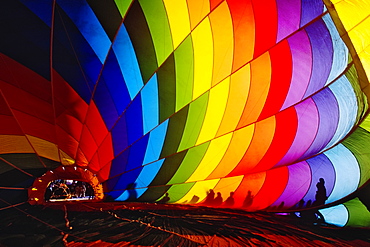 Inflating a Hot Air Balloon, Albuquerque, New Mexico, United States of America