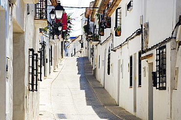 Narrow Street in White Town of Altea, Altea, Valencia, Spain