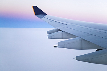 Wing and Engines of Jet in Flight, United States of America