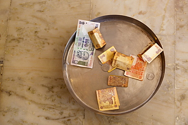 Indian Money in a Dish, Jaipur, Rajasthan, India