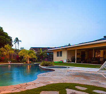 Luxury Backyard Pool and Lanai, Hawaii, United States of America