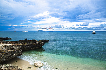 Cruise Ship Off the Shore, George Town, Grand Cayman, Cayman Islands