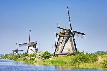 Windmills, Kinderdijk, The Netherlands, Europe, Kinderdijk, The Netherlands, Europe