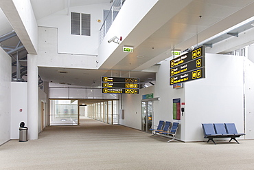 Empty airport terminal, Estonia