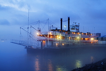 Riverboat at Night, New Orleans, Louisiana, United States of America