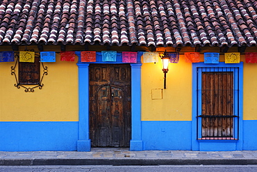 Colorful Colonial Architecture, Chiapas, Mexico