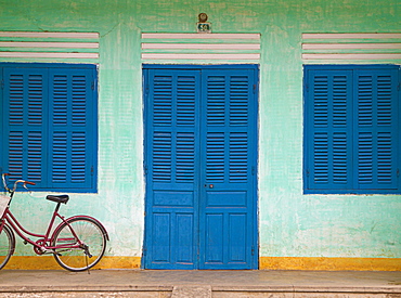 Bike Parked on a Front Porch, Hoi An, Vietnam