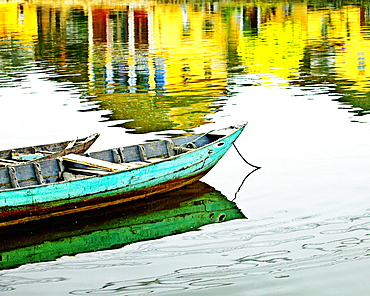 Small Wooden Boats on the Water, Hoi An, Quang Nam, Vietnam