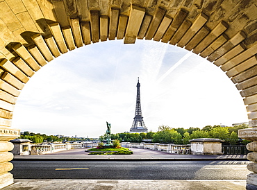 Eiffel Tower from arch, Paris, France, Paris, France