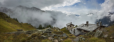 Stone cottage near Mt Blanc trail, Bertone Refuge, Italy, Near Bertone Refuge, Italy