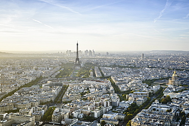 Aerial view of Paris cityscape, Paris, Ile de France, France