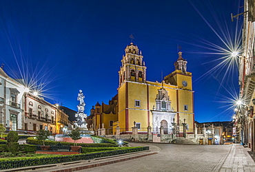 Our Lady of Guanajuato church in Plaza de la Paz at dawn, Guanajuato, Guanajuato, Mexico