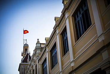 Exterior view of the People's Committee building in downtown Ho Chi Minh City, Vietnam