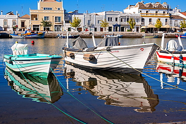 Fishing boats at Tavira, Eastern Algarve, Portugal