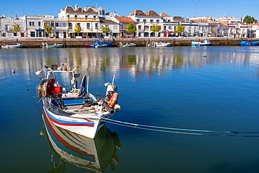 Fishing boats at Tavira, Eastern Algarve, Portugal