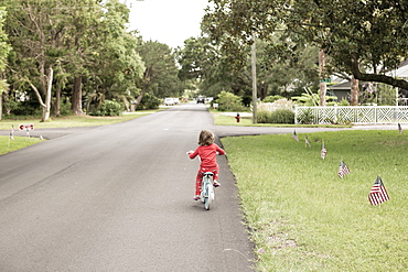 5 year old boy riding his bike St Simon's Island, Georgia