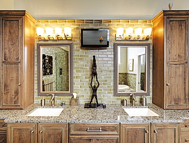 Bathroom Counter With Vanity Lighting, St Petersburg, Florida, United States