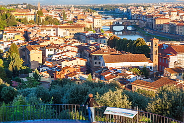 View of city from Piazza Michelangelo, Florence, Tuscany, Italy