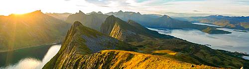 Panoramic view on Senja Island, Troms, Senja Island, Lofoten Islands, Norway