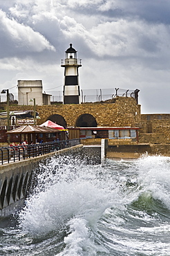 Fenced-in Lighthouse in Acre, Acre, Israel