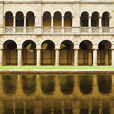 Arches and Columns Reflected in Water, Salt Lake City, Utah, United States of America