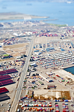 Aerial View of Industrial Area, Oakland, California, United States of America