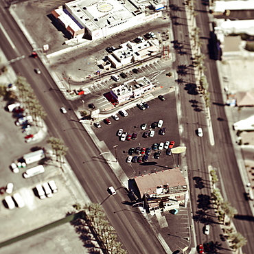 Aerial View of City Streets, Las Vegas, Nevada, United States of America