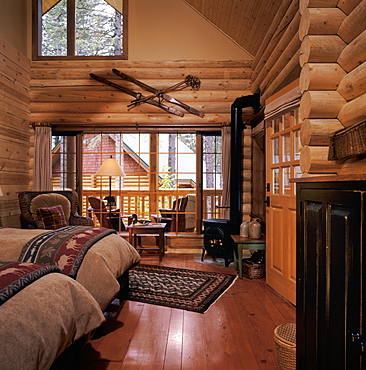 Resort Log Cabin Interior, United States of America