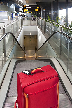 Luggage at the Top of an Escalator, Estonia