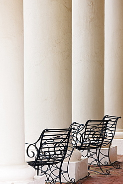 Wrought Iron Chairs and Columns, Louisiana, USA