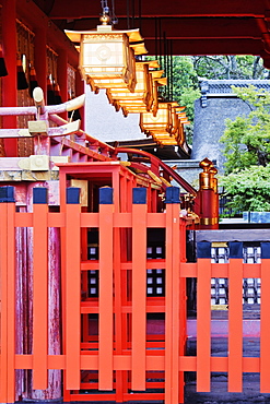 Ornate Asian-Style Building and Fence, Kyoto, Japan